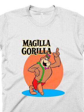 Magilla Gorilla T-Shirt Retro Cartoon Tv Show Graphic Tee Mens Baseball Raglan